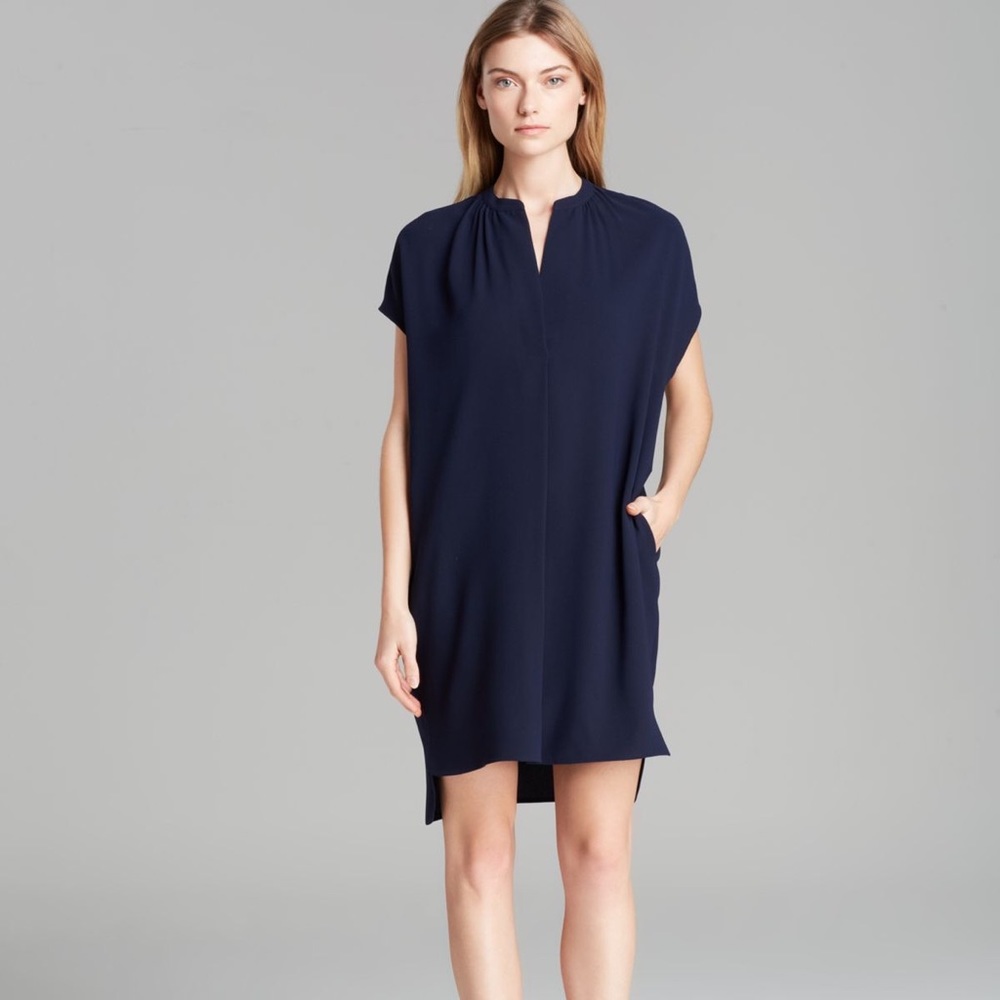 Vince Popover Shift Dress (Navy)