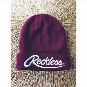 Young & Reckless Maroon Beanie