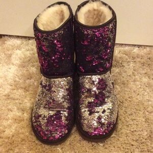 Purple on purple reversible UGGS
