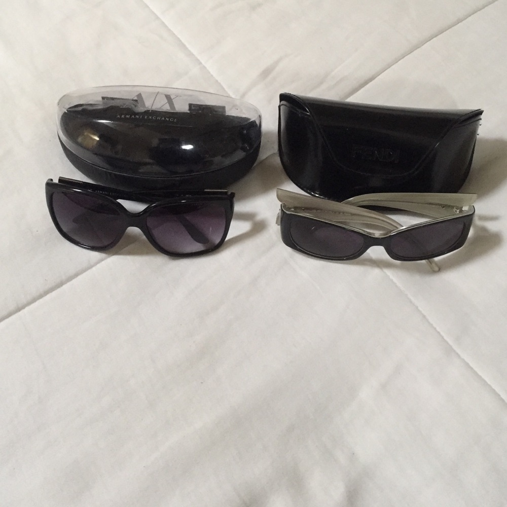 Two sunglasses Fendi & Armani Ex