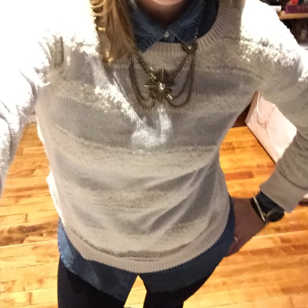 Loft White Sweater
