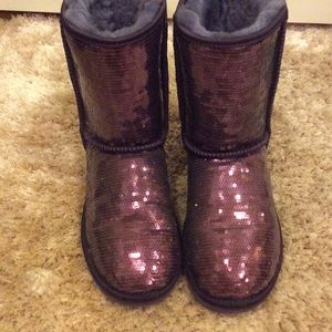 Purple sparkle UGGs