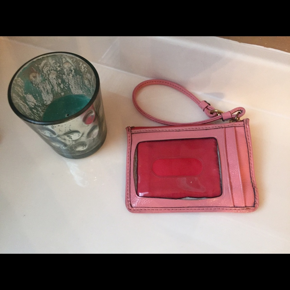 Pink coach ID holder- mini wallet