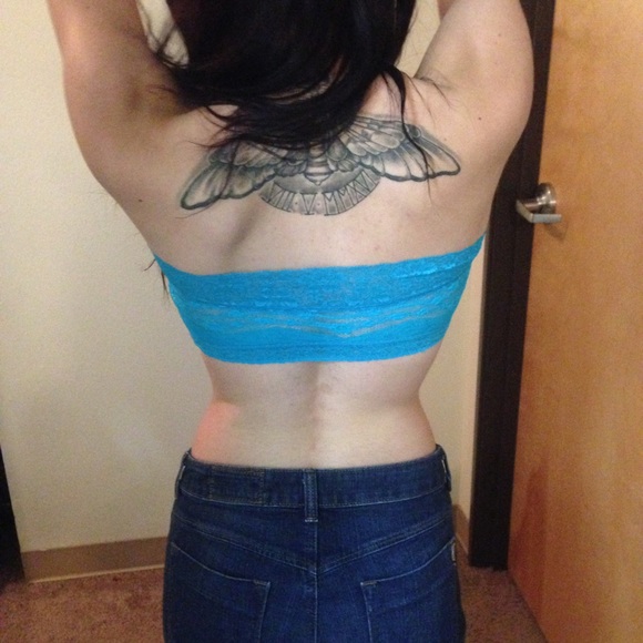 Vibrant Blue Lace Bandeau - Picture 3 of 3