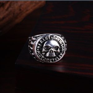 Harley Davidson fashion Men Tough guy skull ring