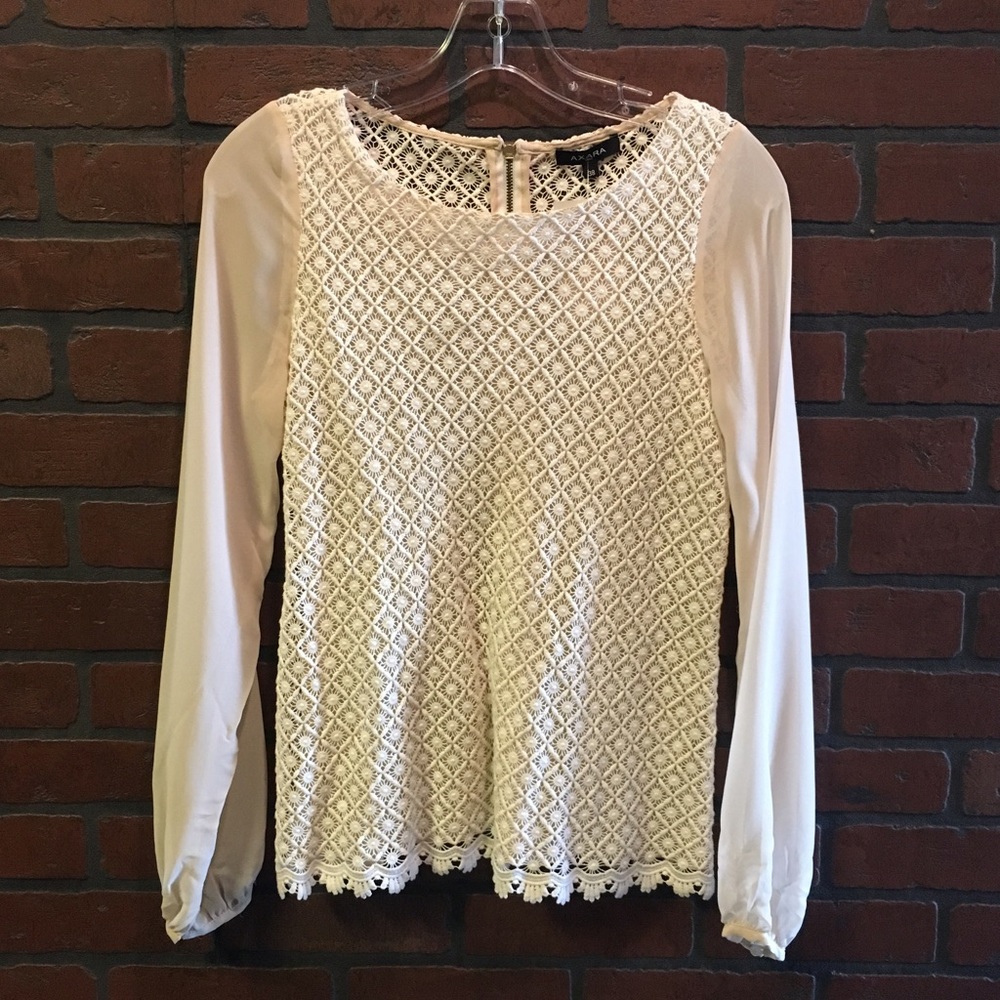Long sleeve floral Lace Blouse