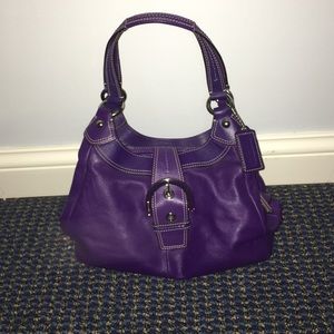 Purple coach purse