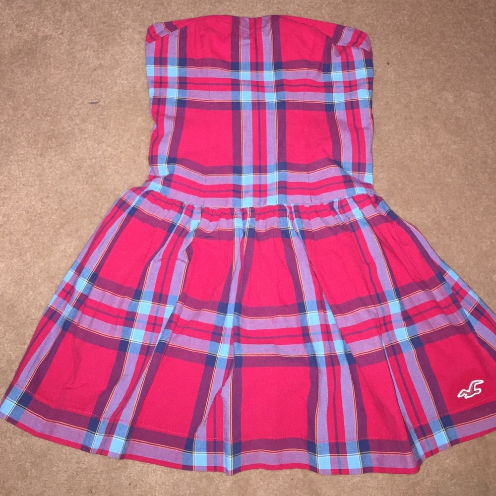 Hollister red plaid dress - Picture 1 of 3