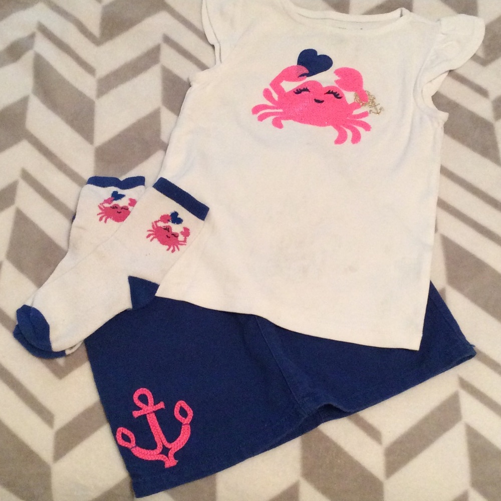 GymboreeCute skirt & top little girls matching set