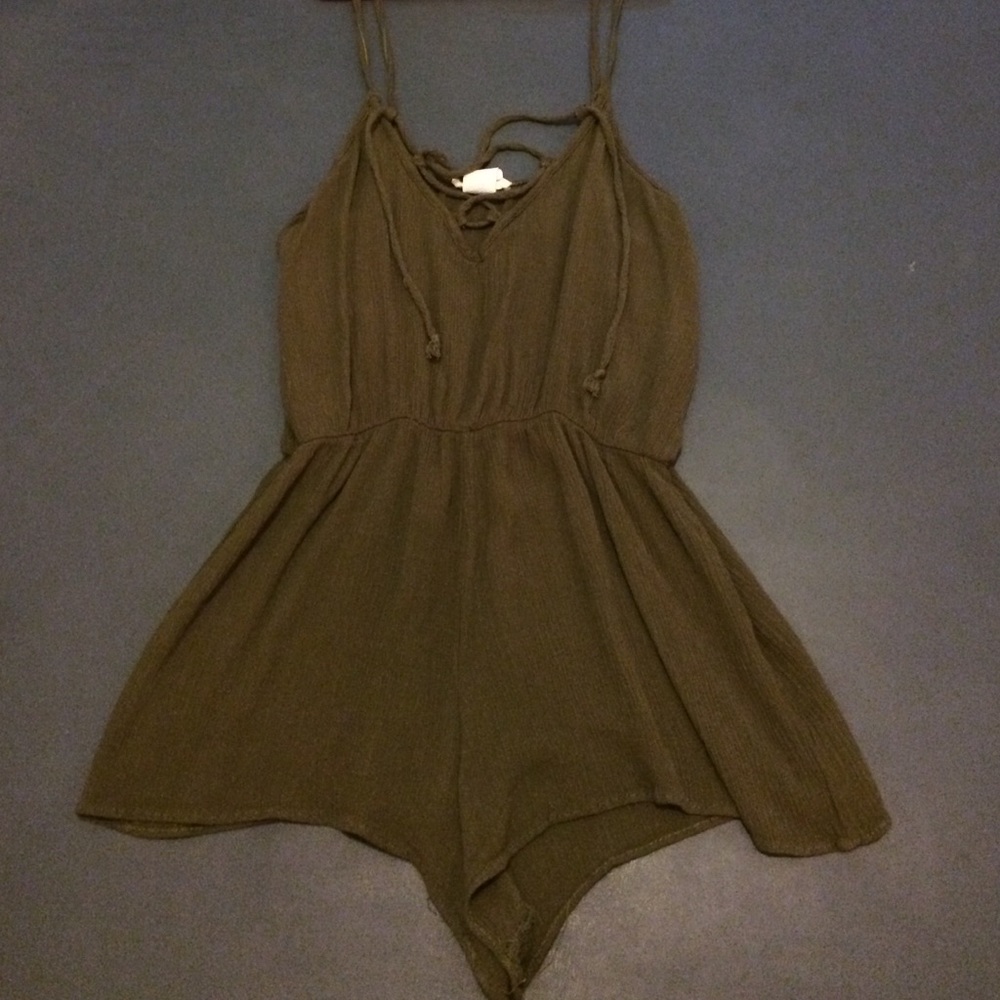 Cross-tied romper
