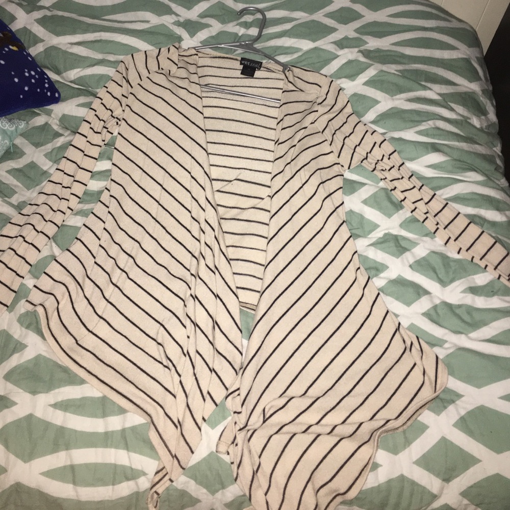 Dark and light brown cardigan