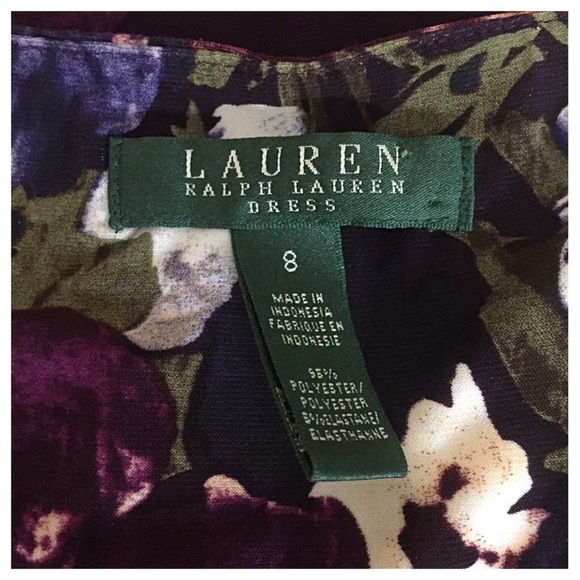 🚫SOLD🚫Lauren RL Floral Ruched Side Dress - Picture 4 of 4