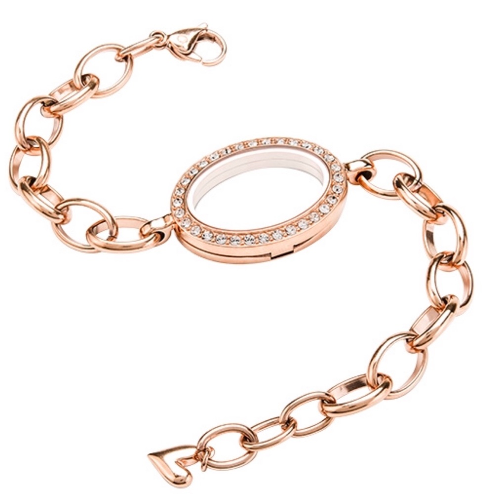 Origami Owl Rose Gold Living Locket Bracelet