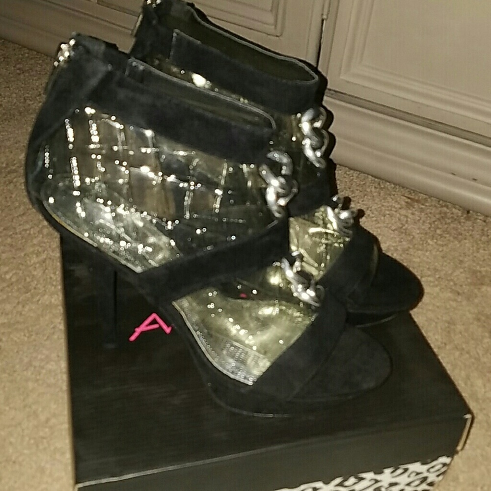 Brand new suede heels.
