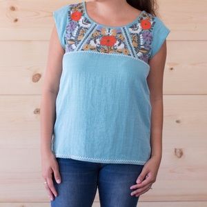THML embroidered top, brand new with tags