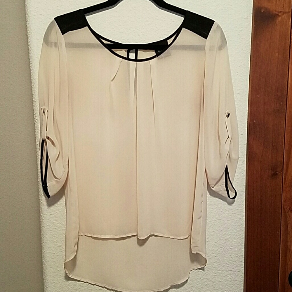 Light pink, sheer blouse