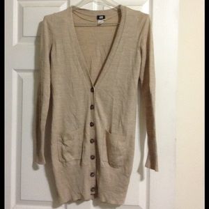 Beige long cardigan