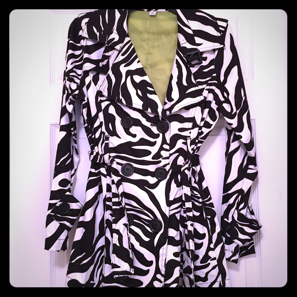 Gorgeous Zebra Trench Coat