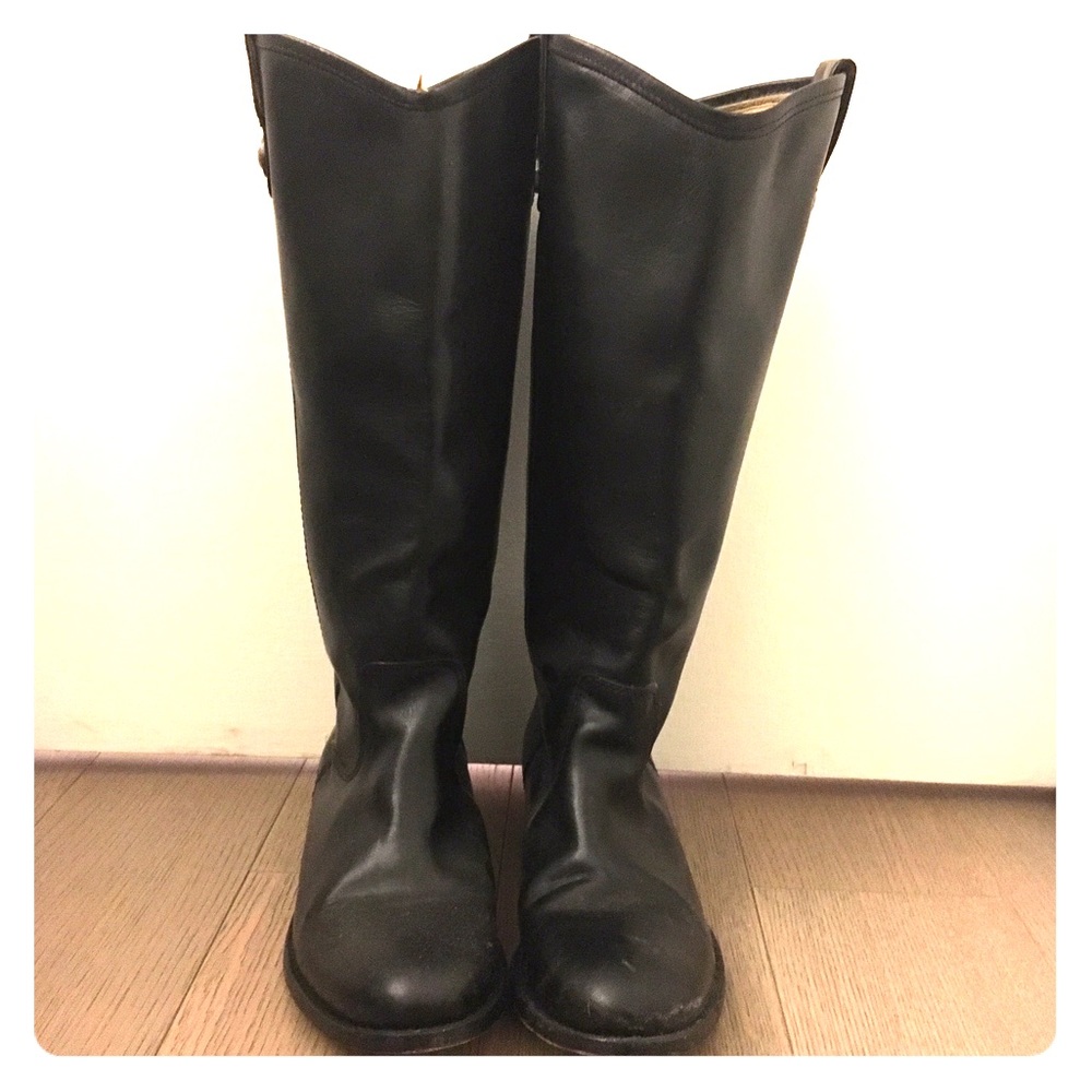 Black Frye Melissa Button Boot
