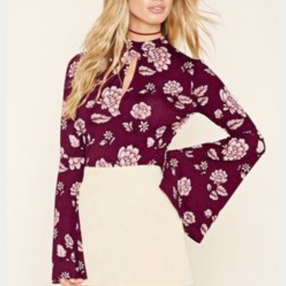 FLORAL BOHO CROP TOP