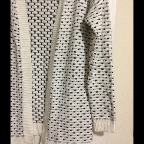 Merona Sweaters - White and black open cardigan Merona Sweaters - White and black open cardigan