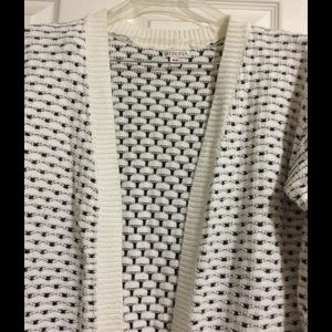 Merona Sweaters - White and black open cardigan Merona Sweaters - White and black open cardigan