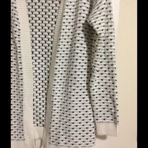 Merona Sweaters - White and black open cardigan Merona Sweaters - White and black open cardigan
