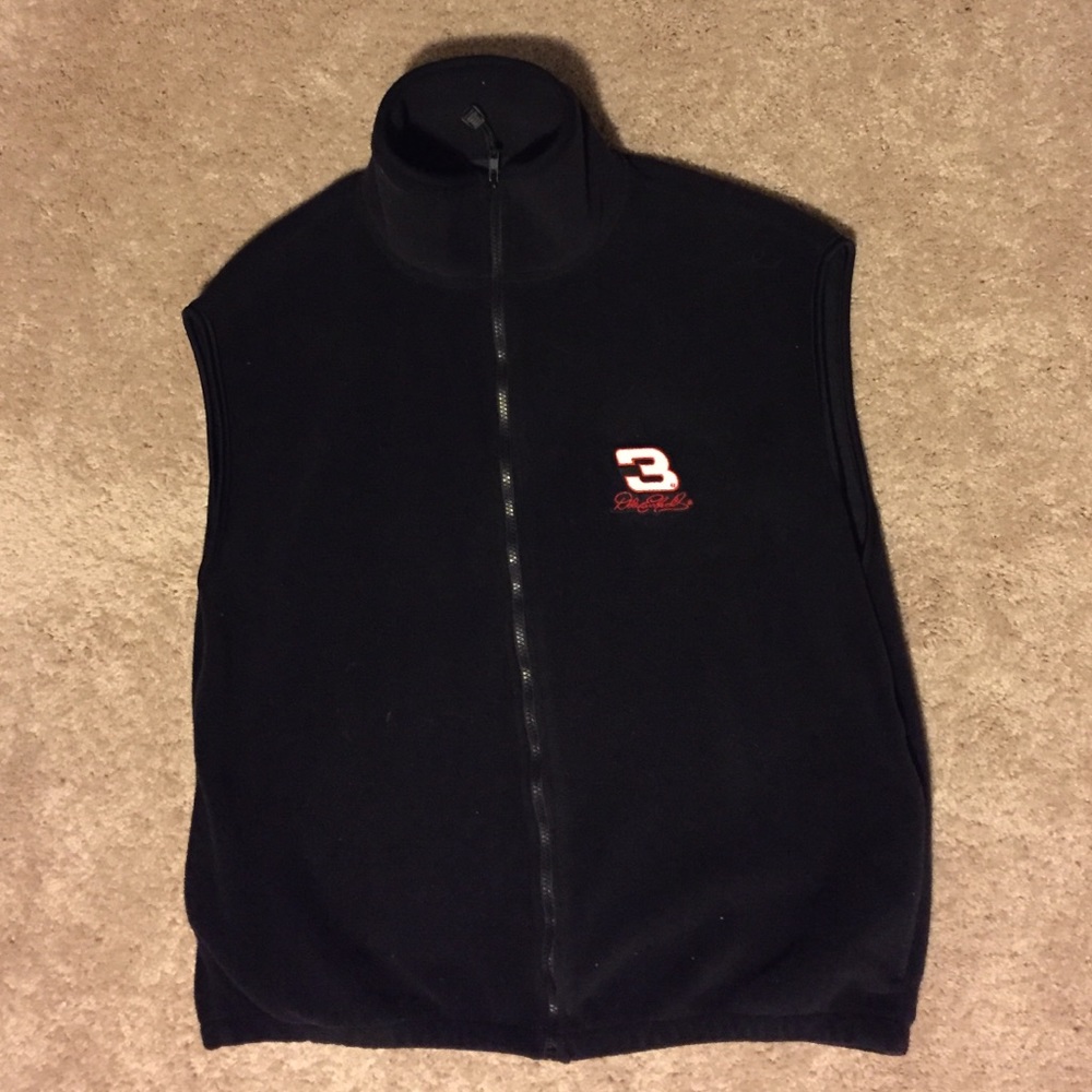 Men's Dale Earnhardt Zip Up Fleece Vest XL
