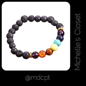 Lava Rock Chakra Bracelet