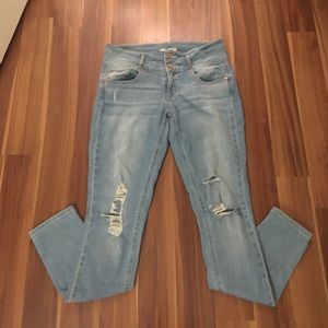 Light wash ripped jeans