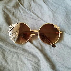 Palm Tree Round Sunglasses
