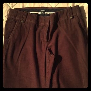 Women's J. Crew City Fit Brown Cords Size 10