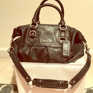 Coach black leather purse