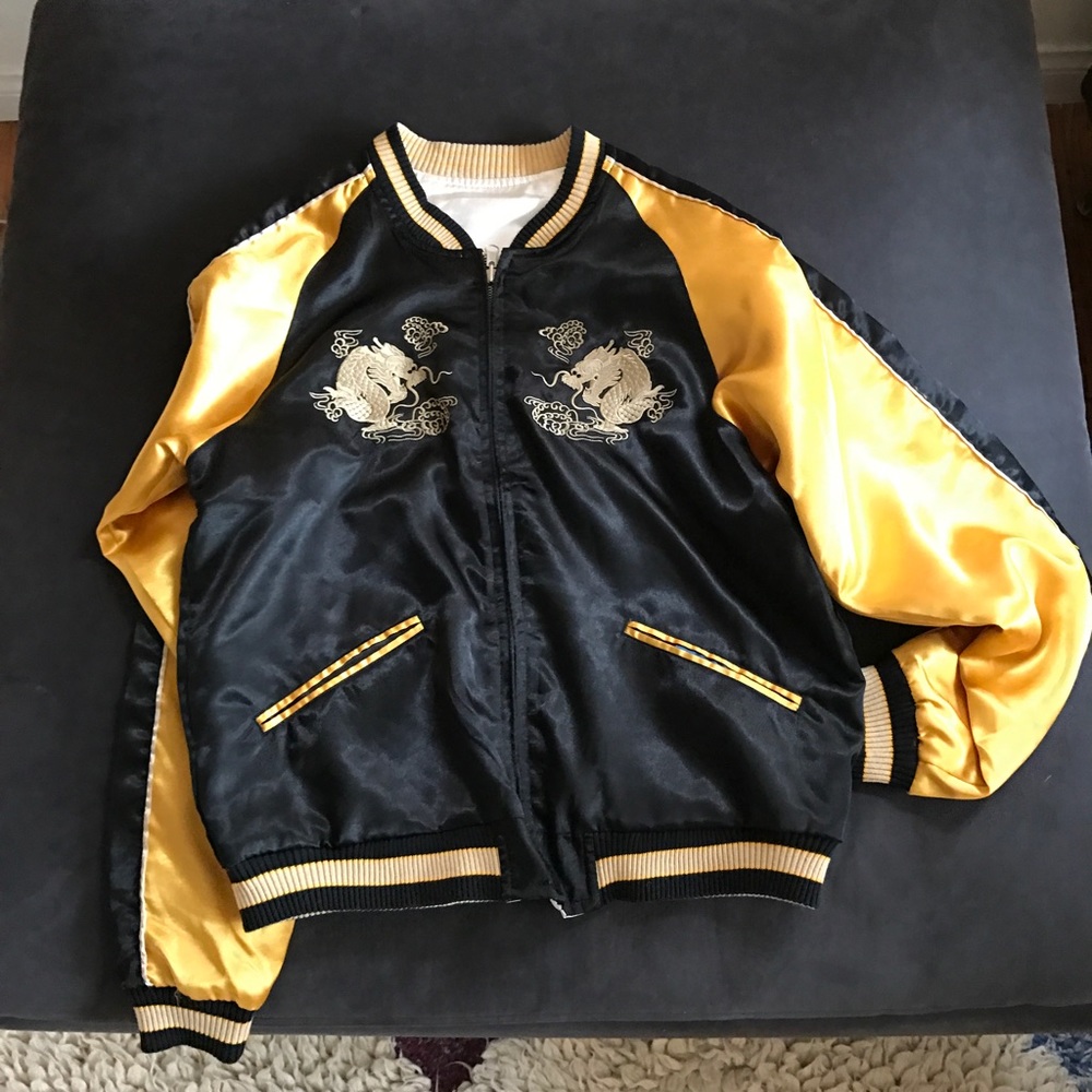 Reversible Satin Bomber "Japan".