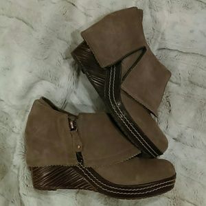 Dr. Scholl's Suede Wedge Booties