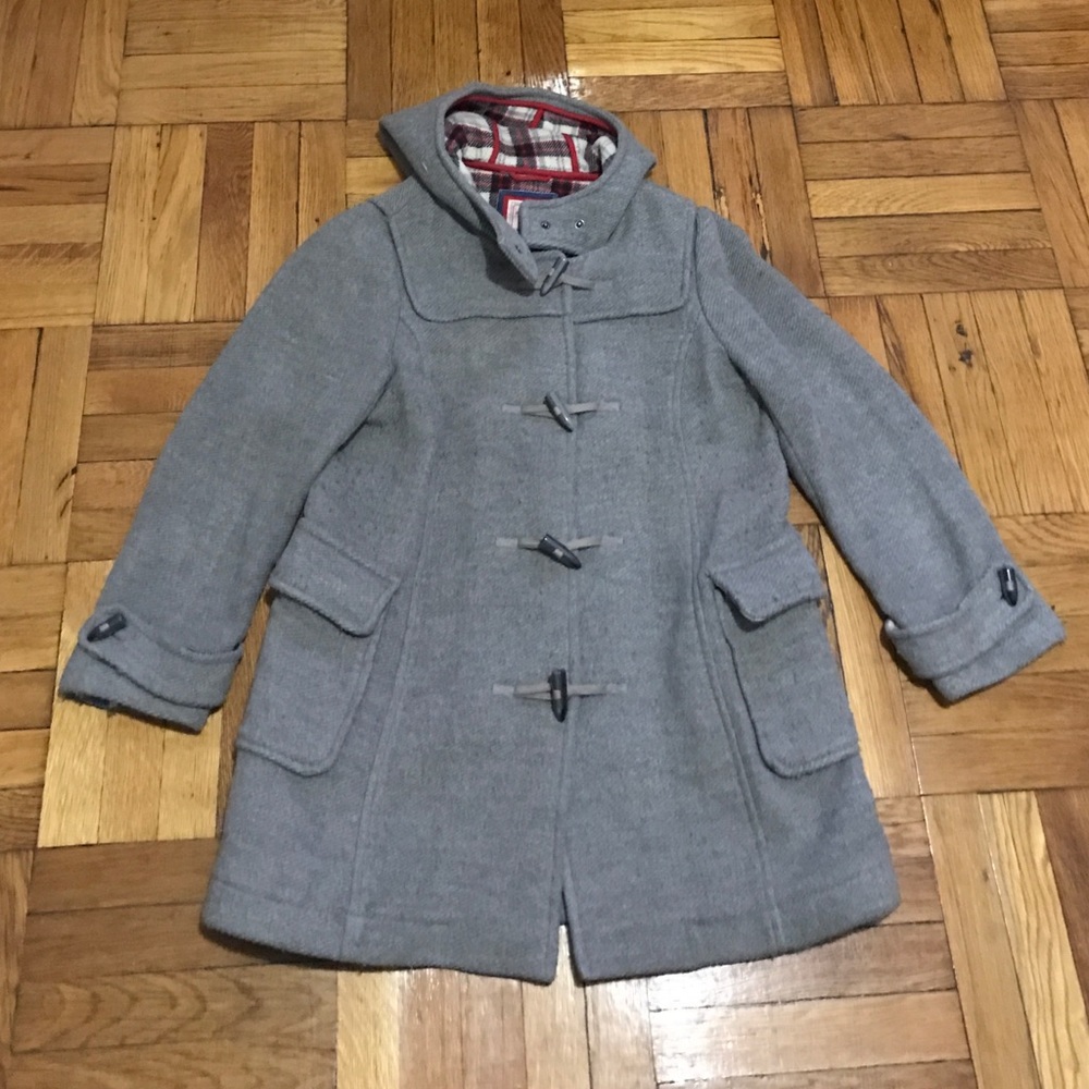 Gray Old Navy hooded coat in size large