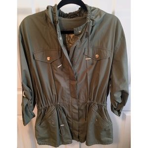 Michael Kors military-style hooded jacket