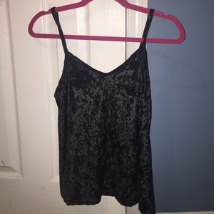 Crushed velvet tank