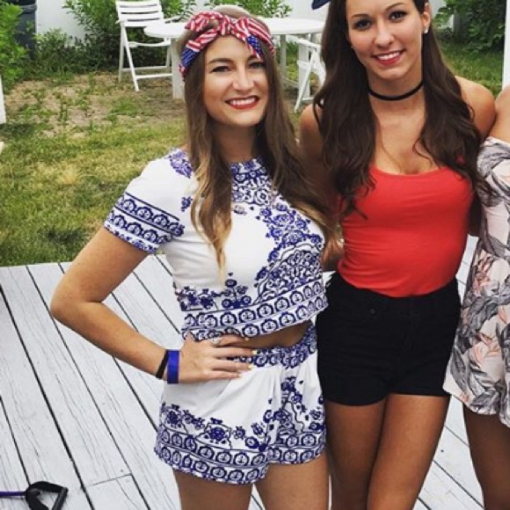 2 piece printed outfit