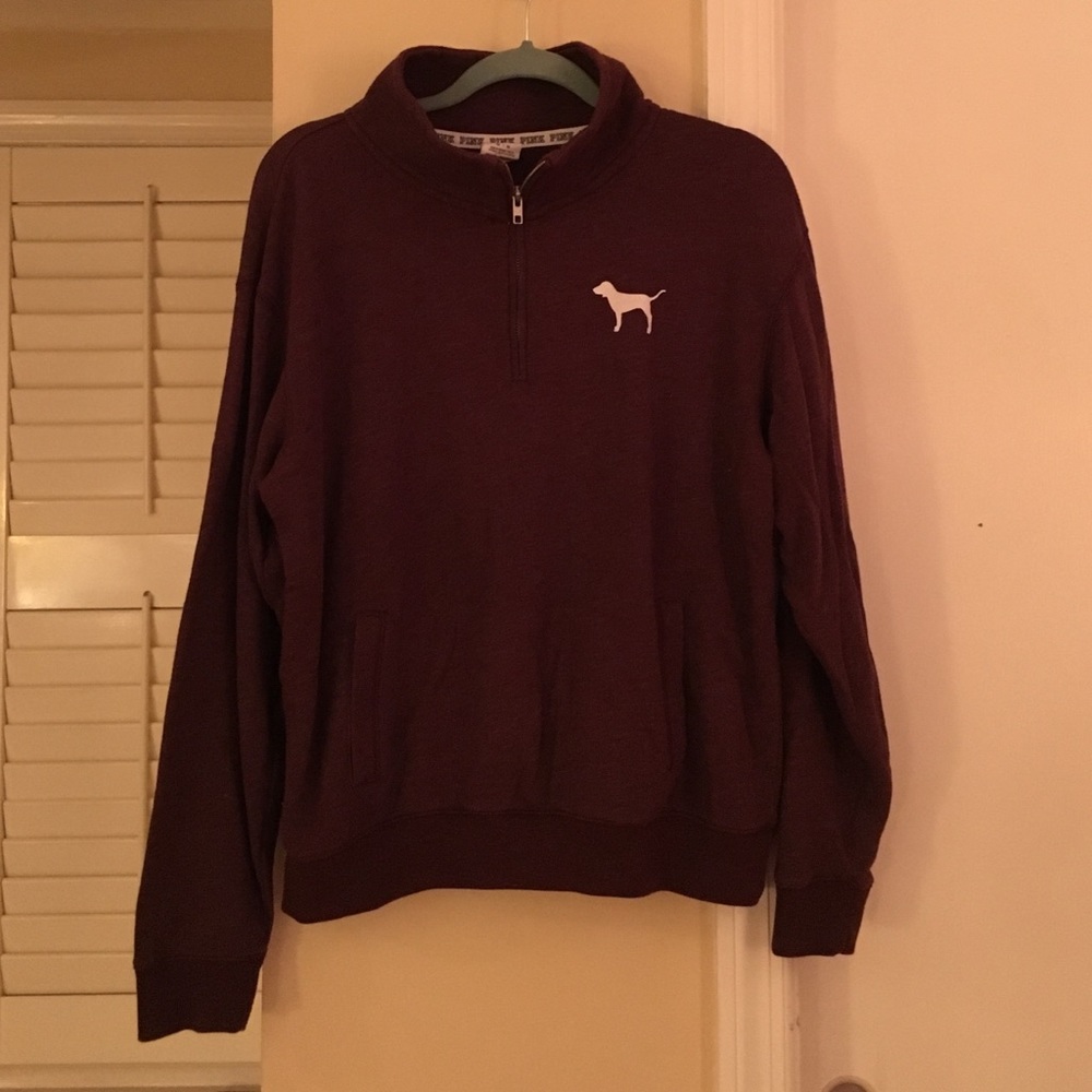 VS Pink Half-Zip Sweatshirt