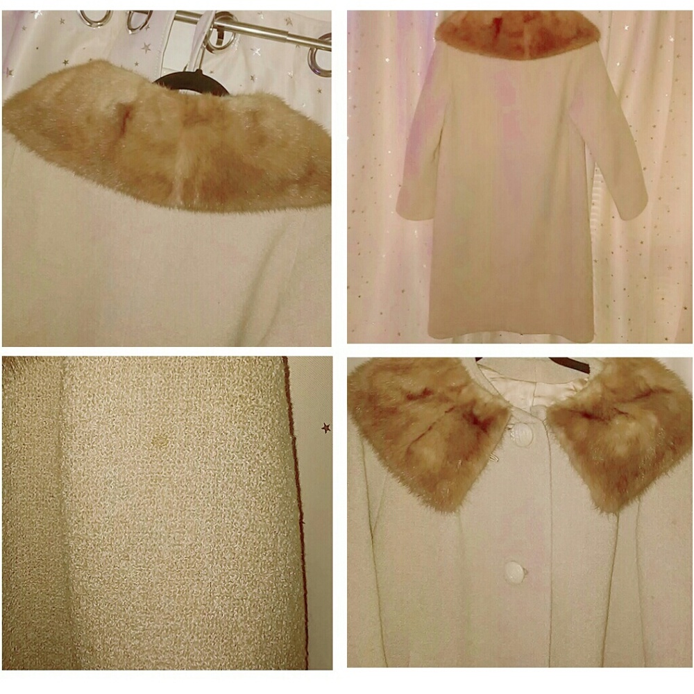 Fur collar Vintage coat
