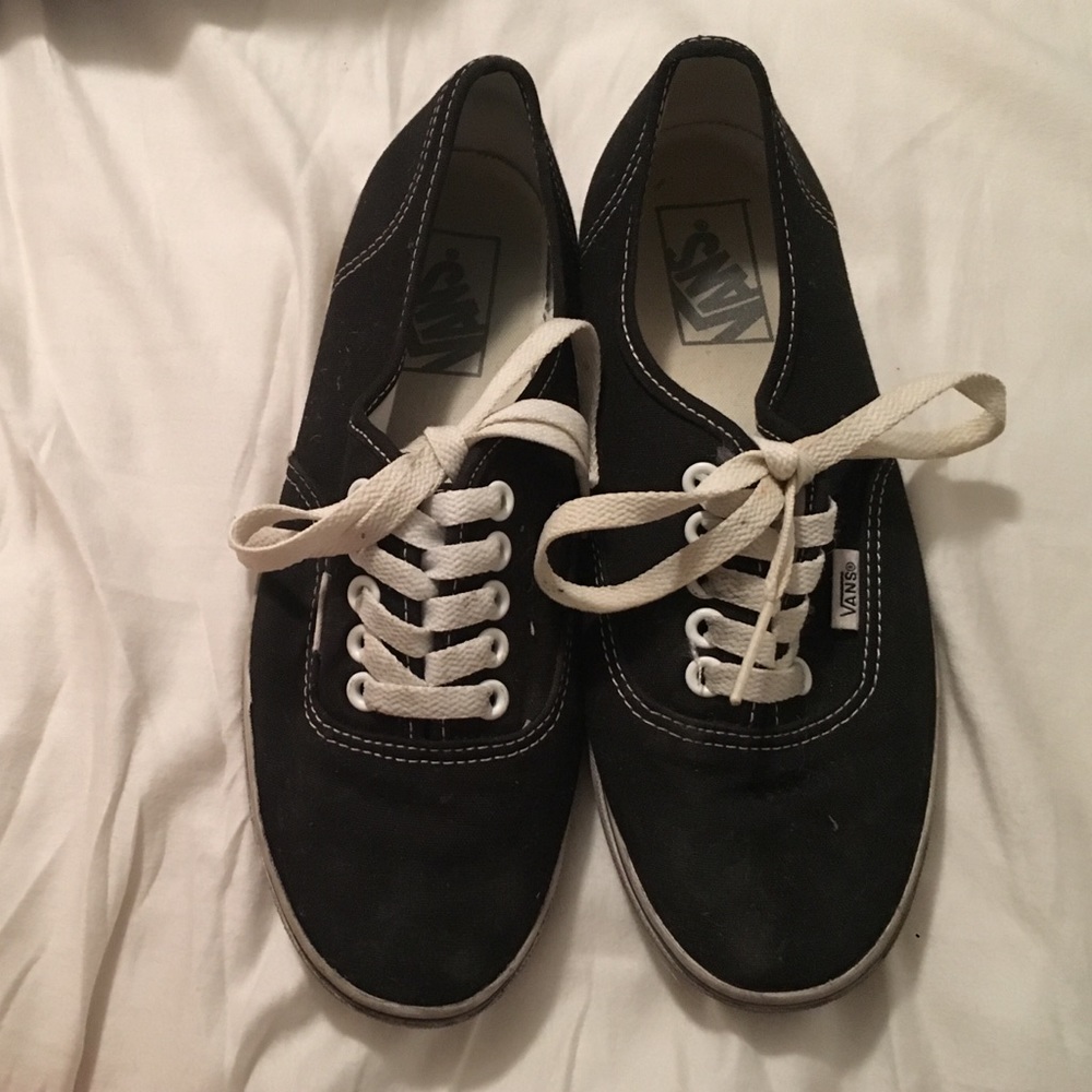 Black and white Vans