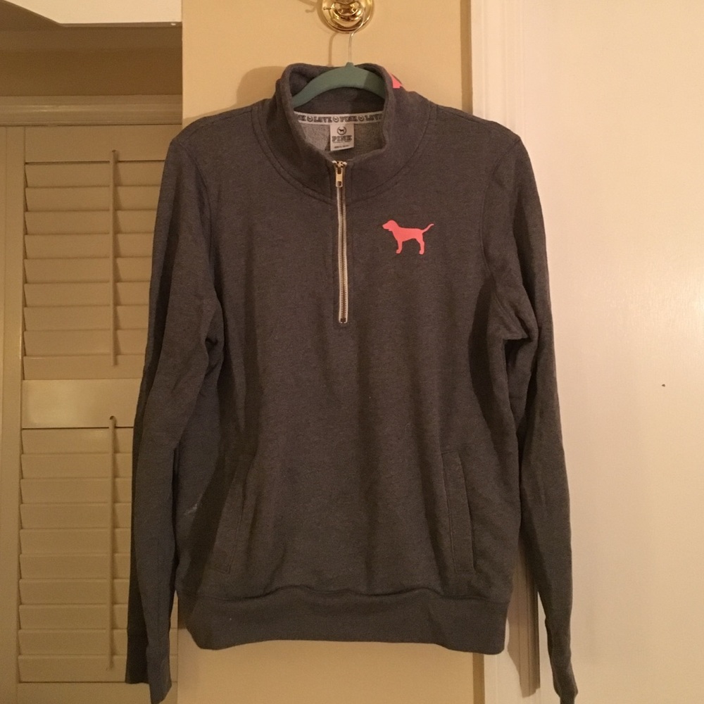 VS Pink Half-Zip Sweatshirt