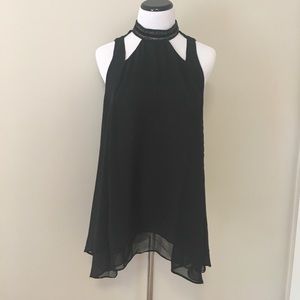 Choker neck dressy tank