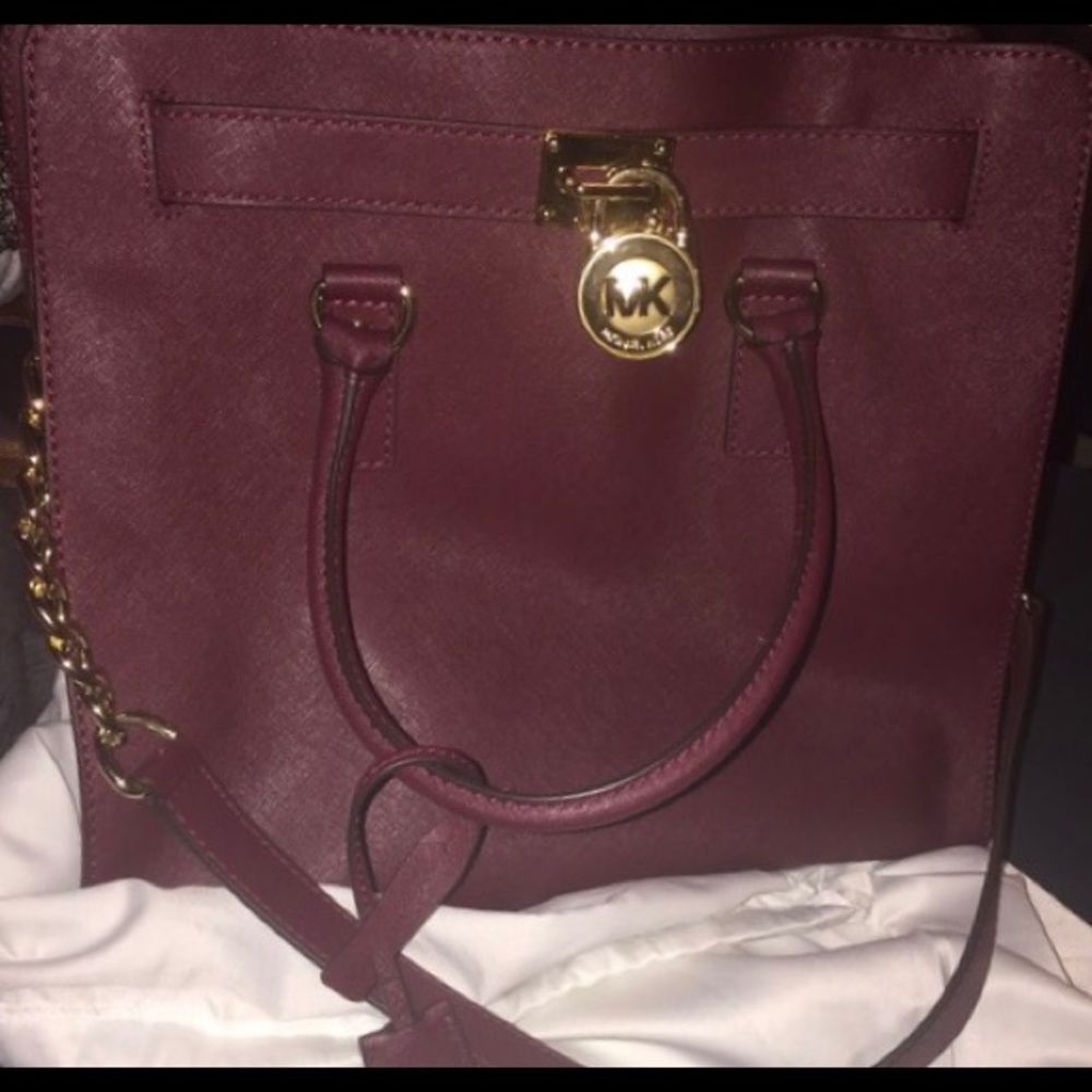 Large Michael Kors Hamilton Burgundy
