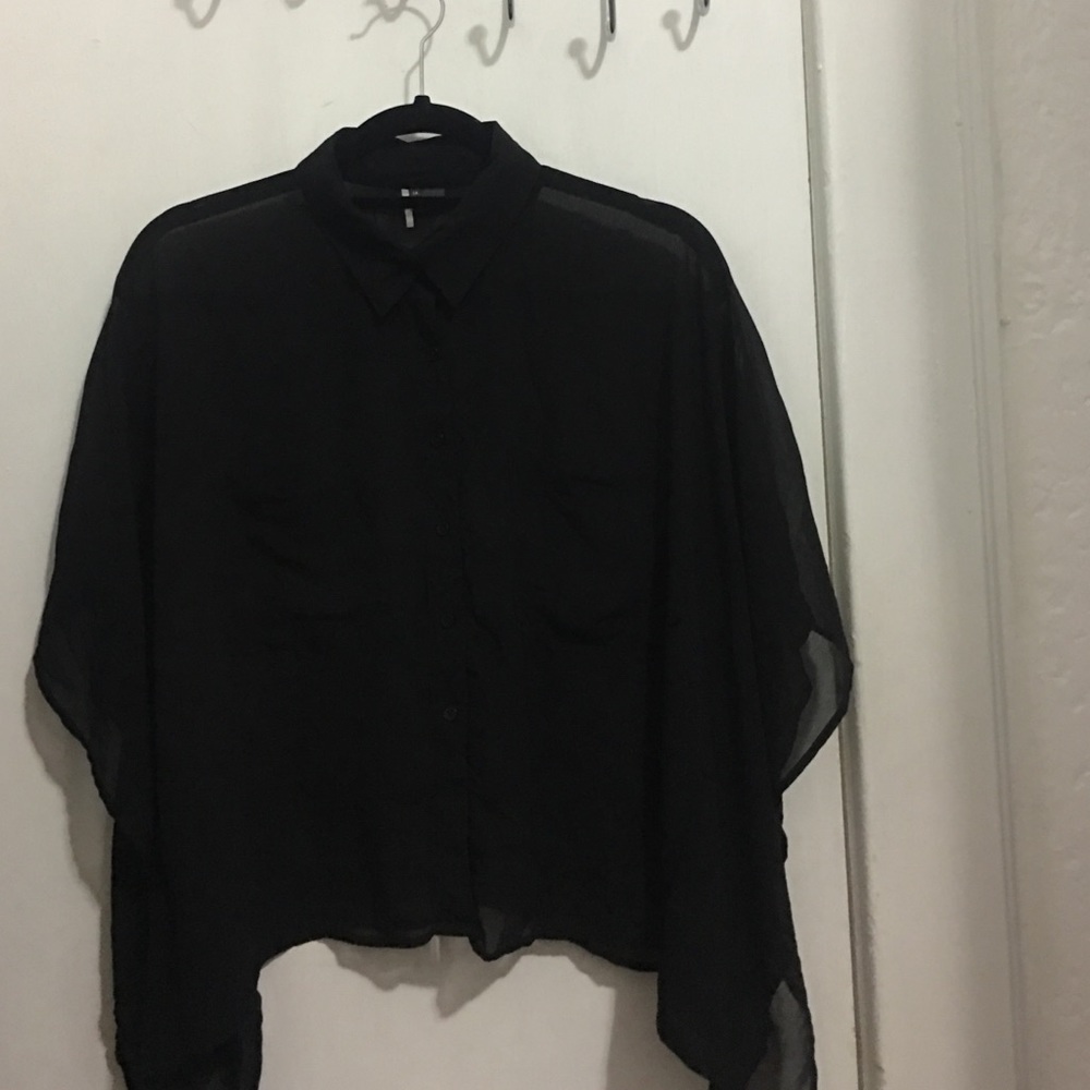 Black Sheer Top