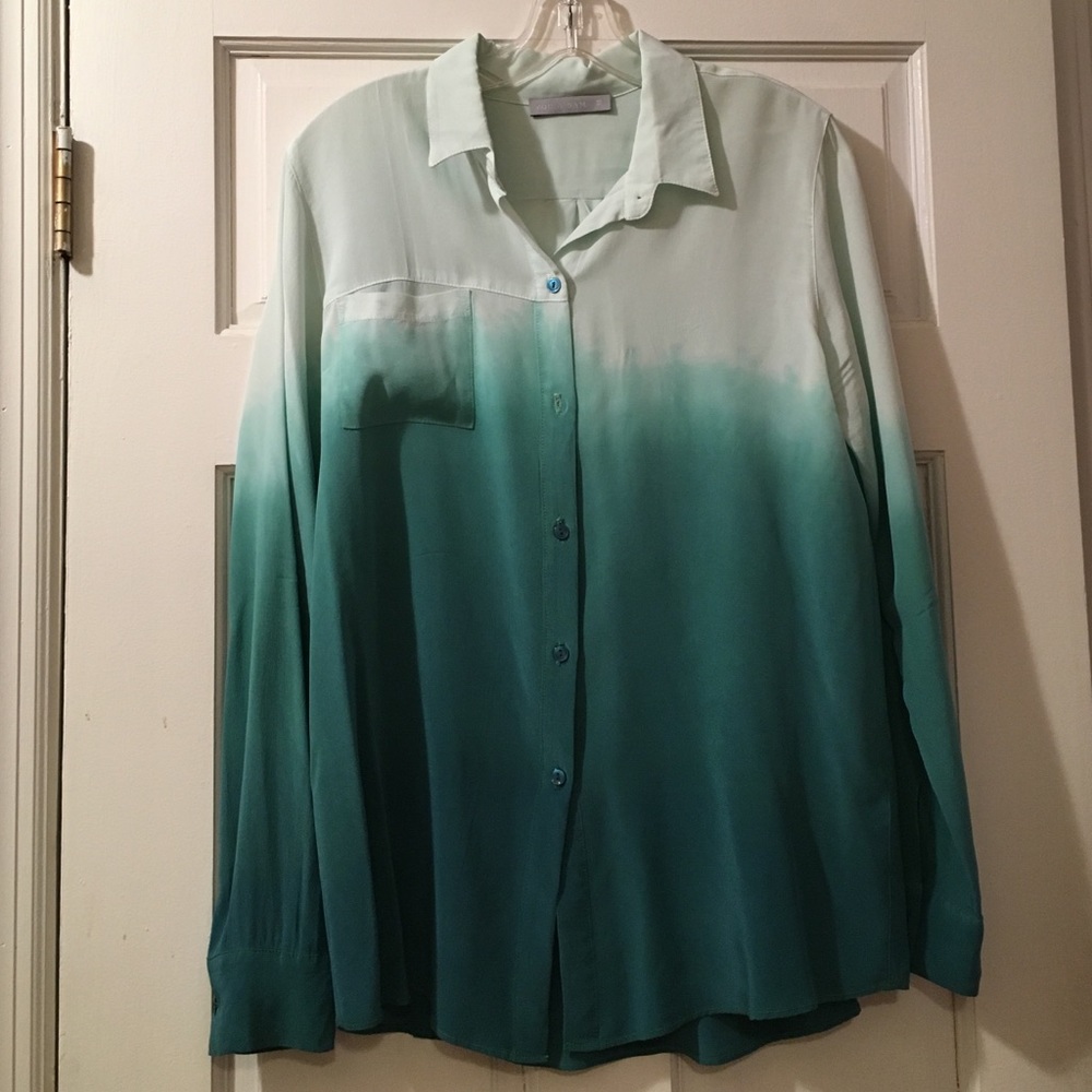 Zoe & Sam Ombré Silk One Pocket Shirt!
