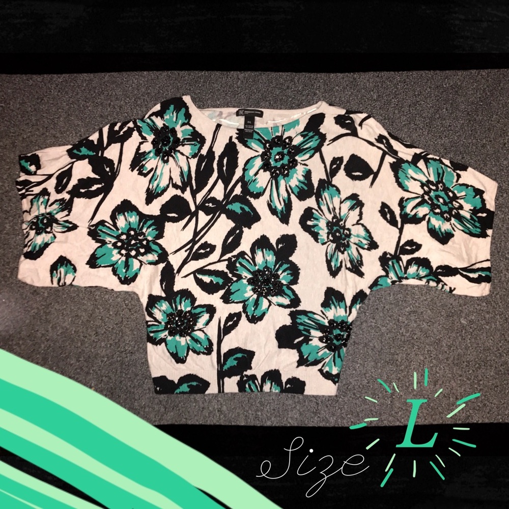 Chic Petite Sweater Blouse! Fun Sequins & Colors L