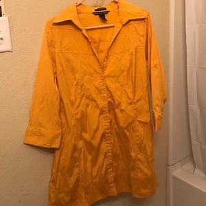 Yellow trench dress