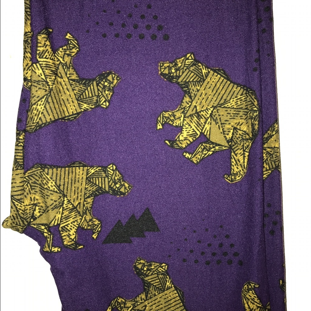 HTF LuLaRoe Mosaic Bears, One Size